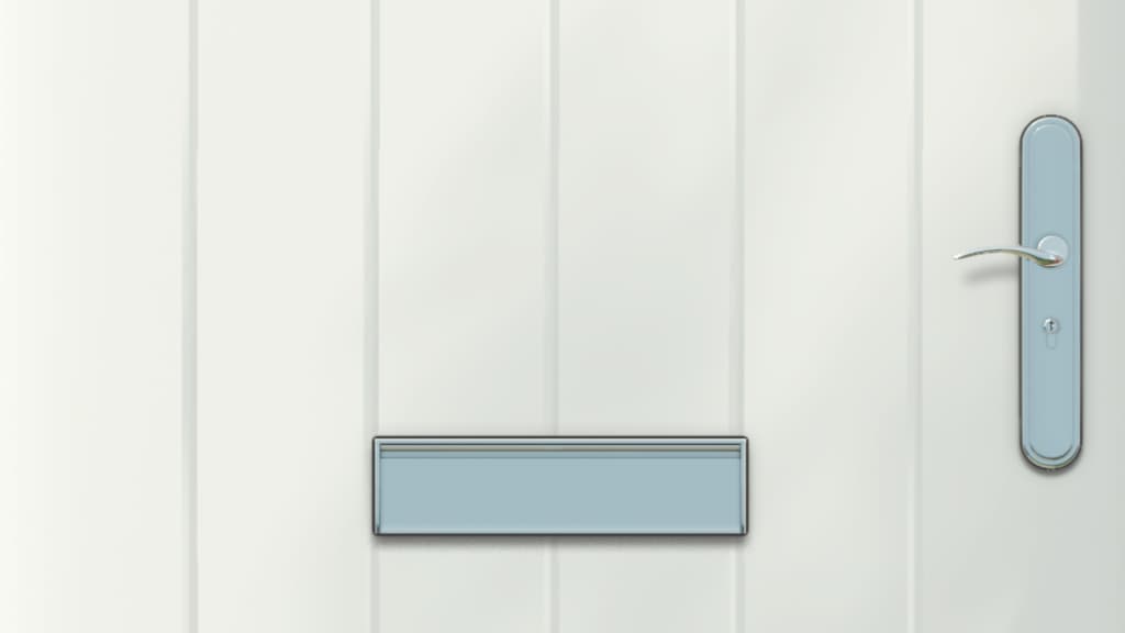 Latham's Steel Front Door with Letterbox